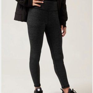 ATHLETA GIRL CHARCOAL GRAY POLARTEC FLEECE LINED LEGGINGS! XL 14 Never Worn!